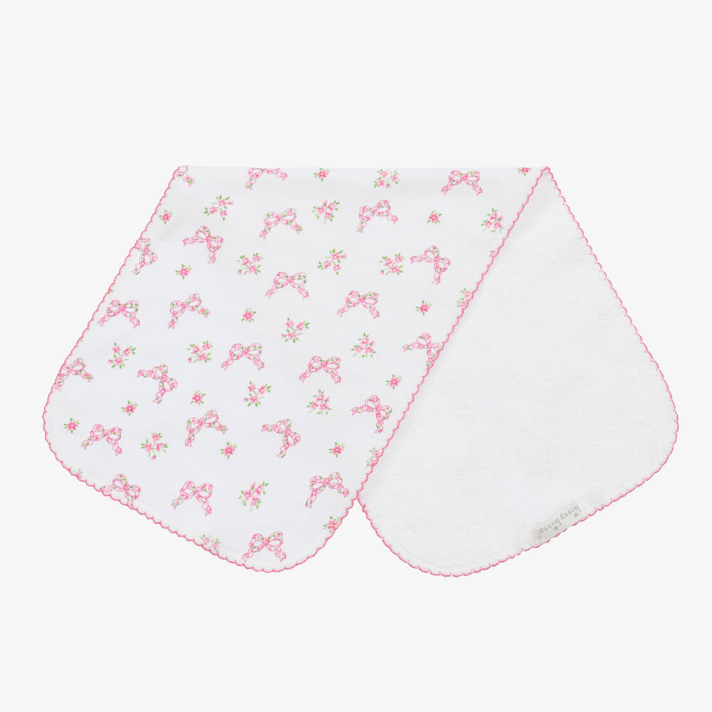 Kissy Kissy-Girls Pink Floral Bow Muslin Cloth | Childrensalon Outlet