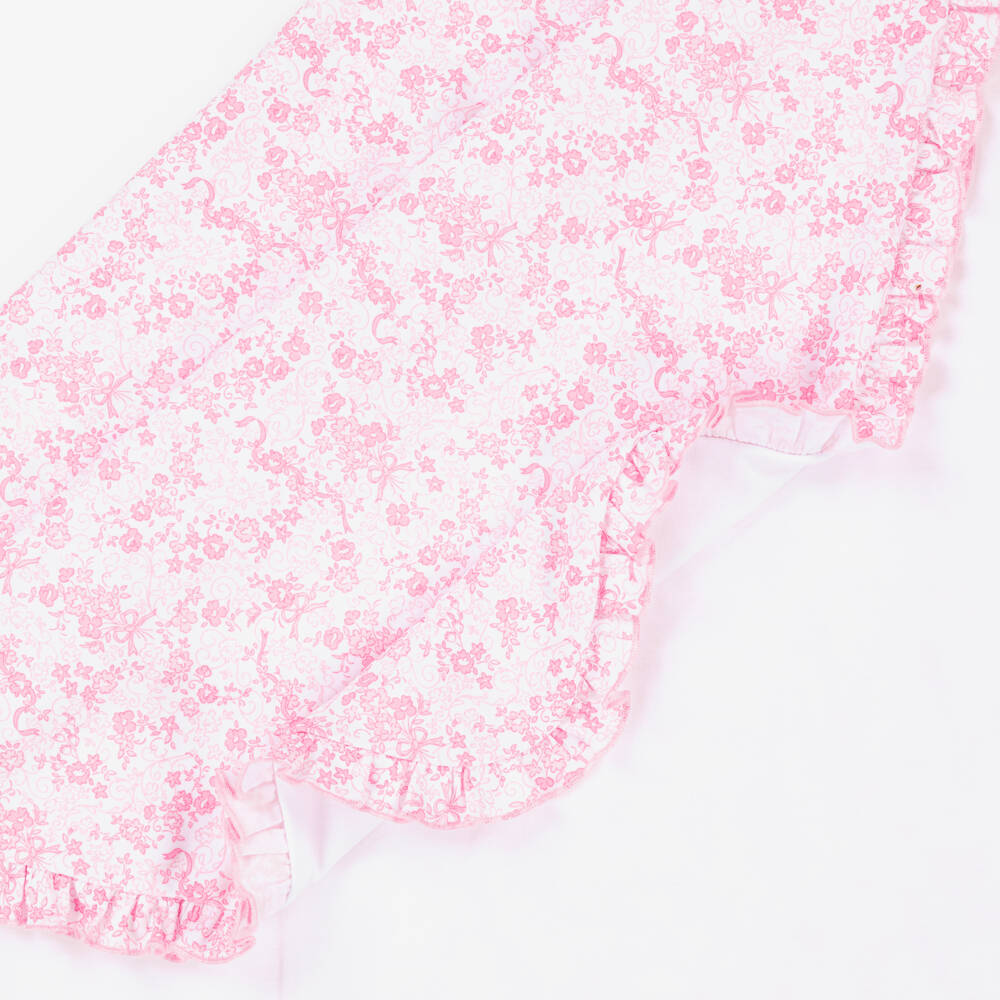 Kissy Kissy-Girls Pink Floral Cotton Blanket | Childrensalon Outlet