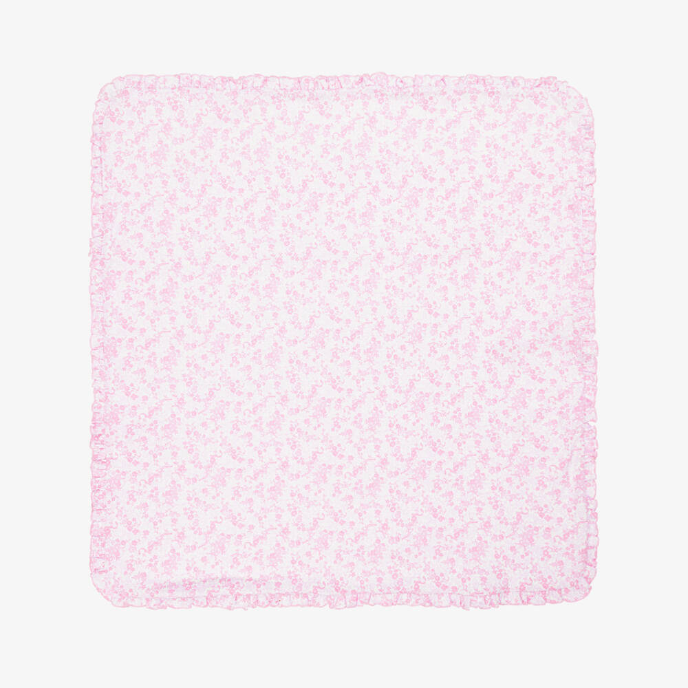 Kissy Kissy-Girls Pink Floral Cotton Blanket | Childrensalon Outlet