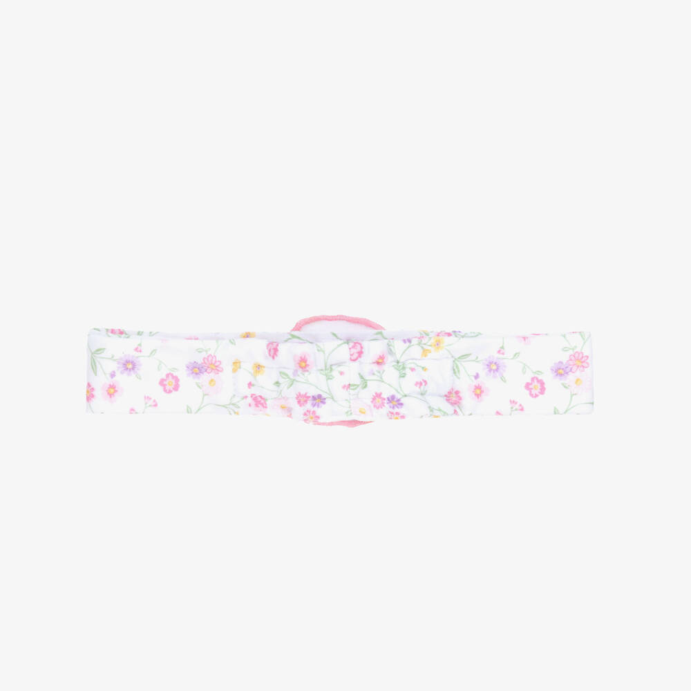 Kissy Kissy-Girls Pink Floral Cotton Hairband | Childrensalon Outlet