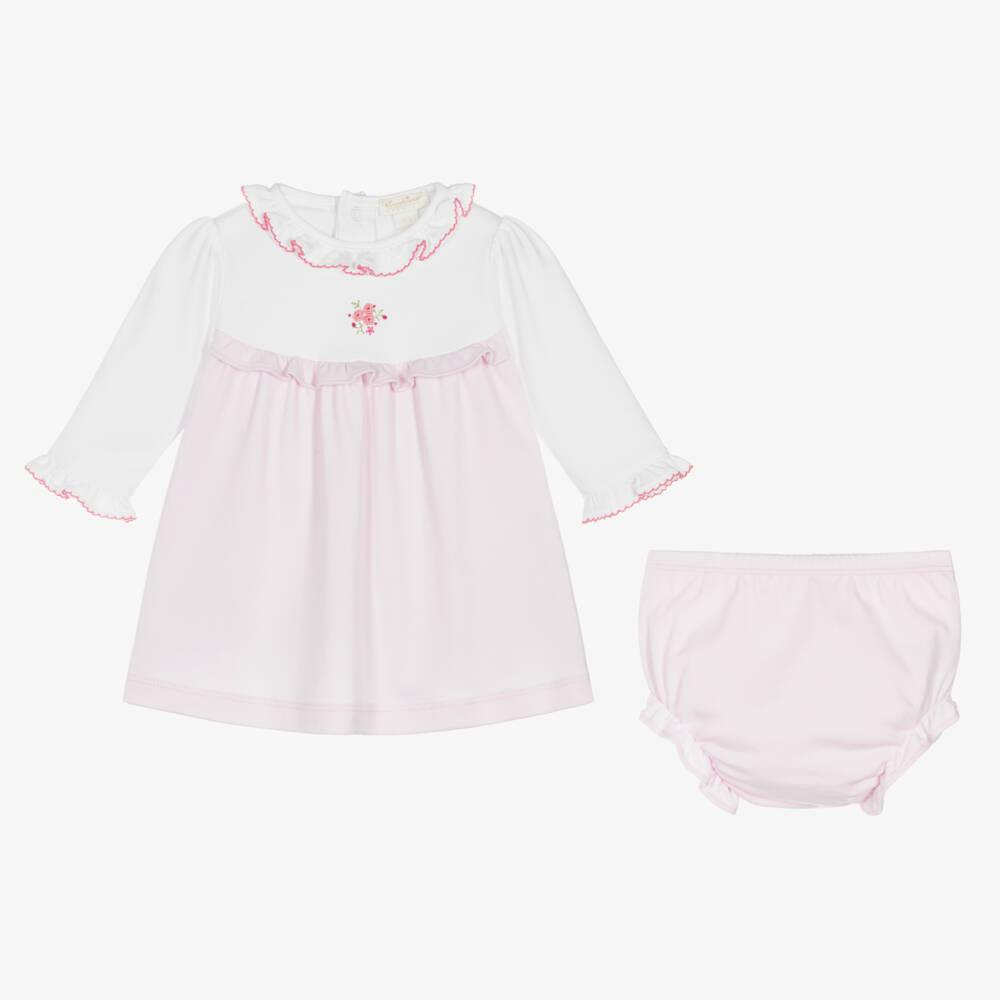 Kissy Kissy-Girls Pink Floral Embroidered Dress | Childrensalon Outlet