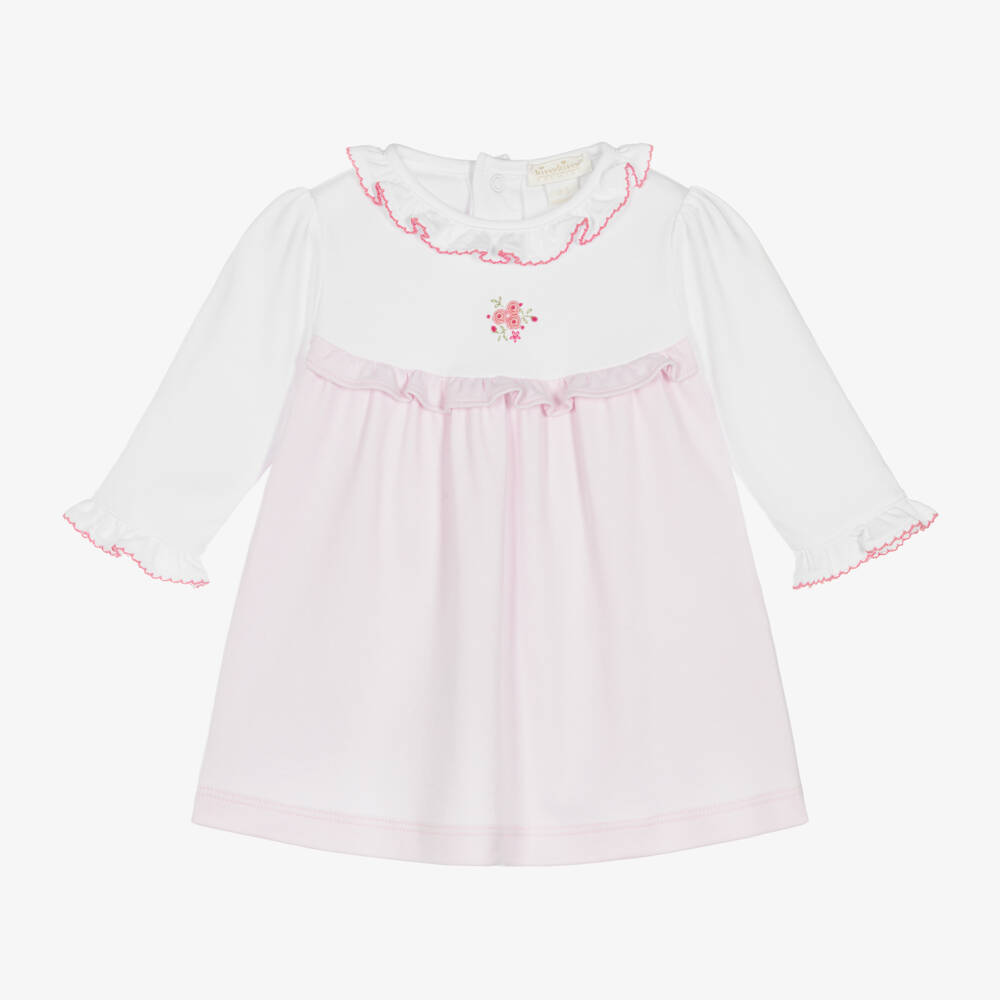 Kissy Kissy-Girls Pink Floral Embroidered Dress | Childrensalon Outlet