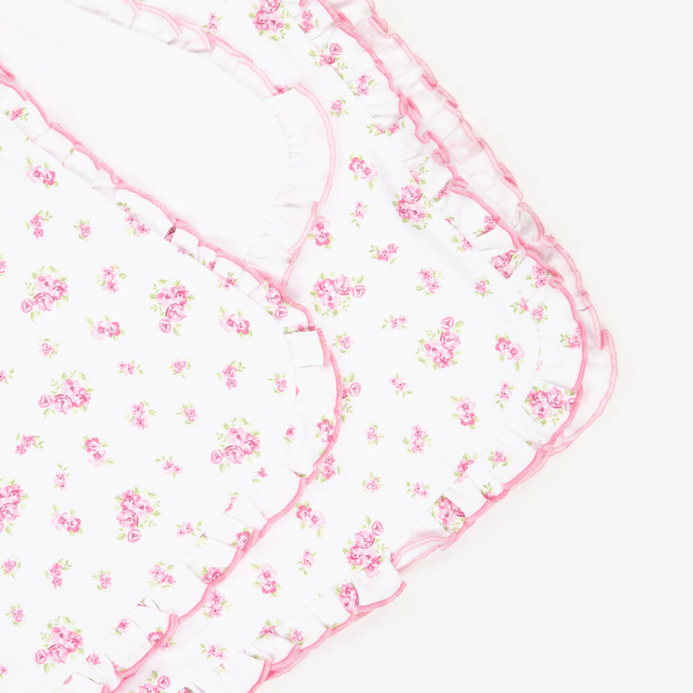 Kissy Kissy-Girls Pink Floral Pima Cotton Blanket | Childrensalon Outlet