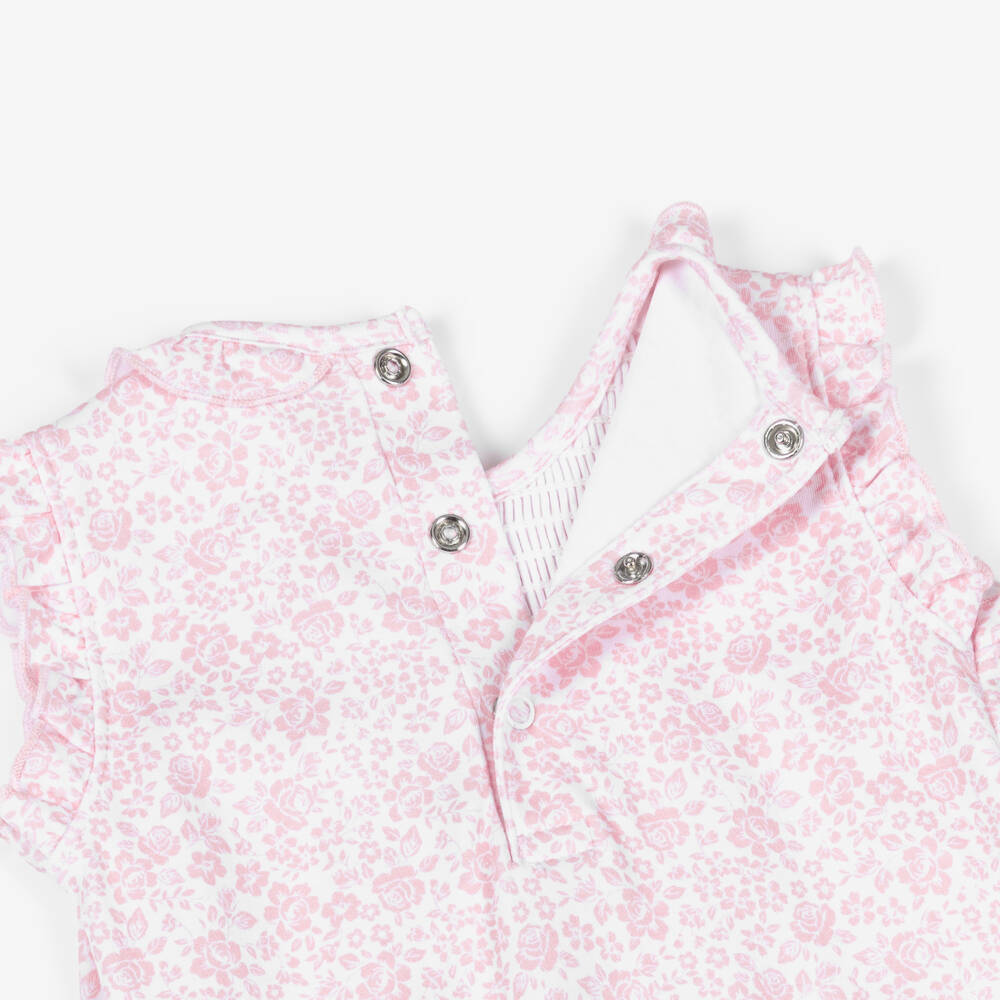 Kissy Kissy-Girls Pink Floral Pima Cotton Country Gardens Shortie | Childrensalon Outlet