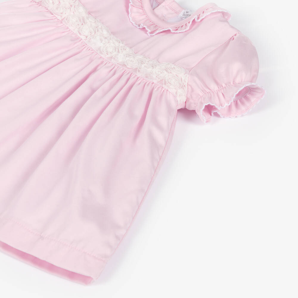 Kissy Kissy-Girls Pink Floral Pima Cotton Dress | Childrensalon Outlet