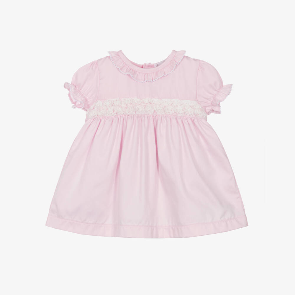 Kissy Kissy-Girls Pink Floral Pima Cotton Dress | Childrensalon Outlet