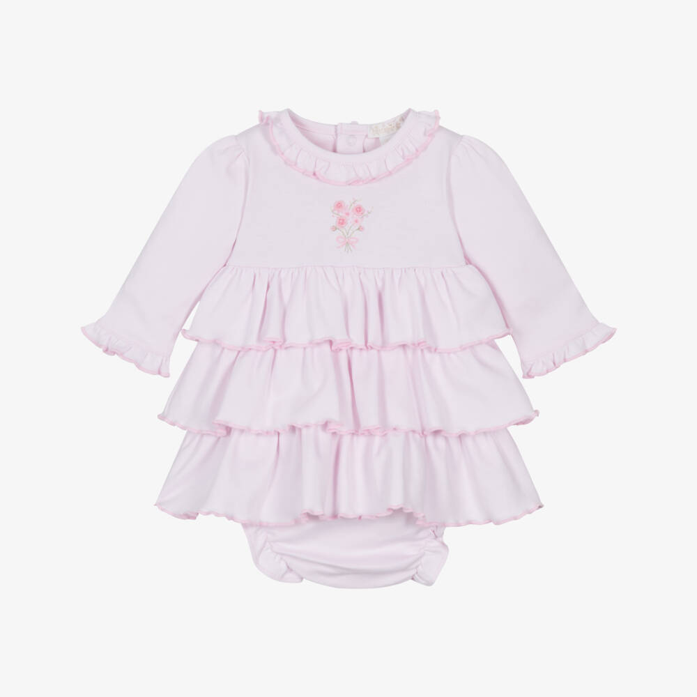 Kissy Kissy-Girls Pink Floral Pima Cotton Dress | Childrensalon Outlet