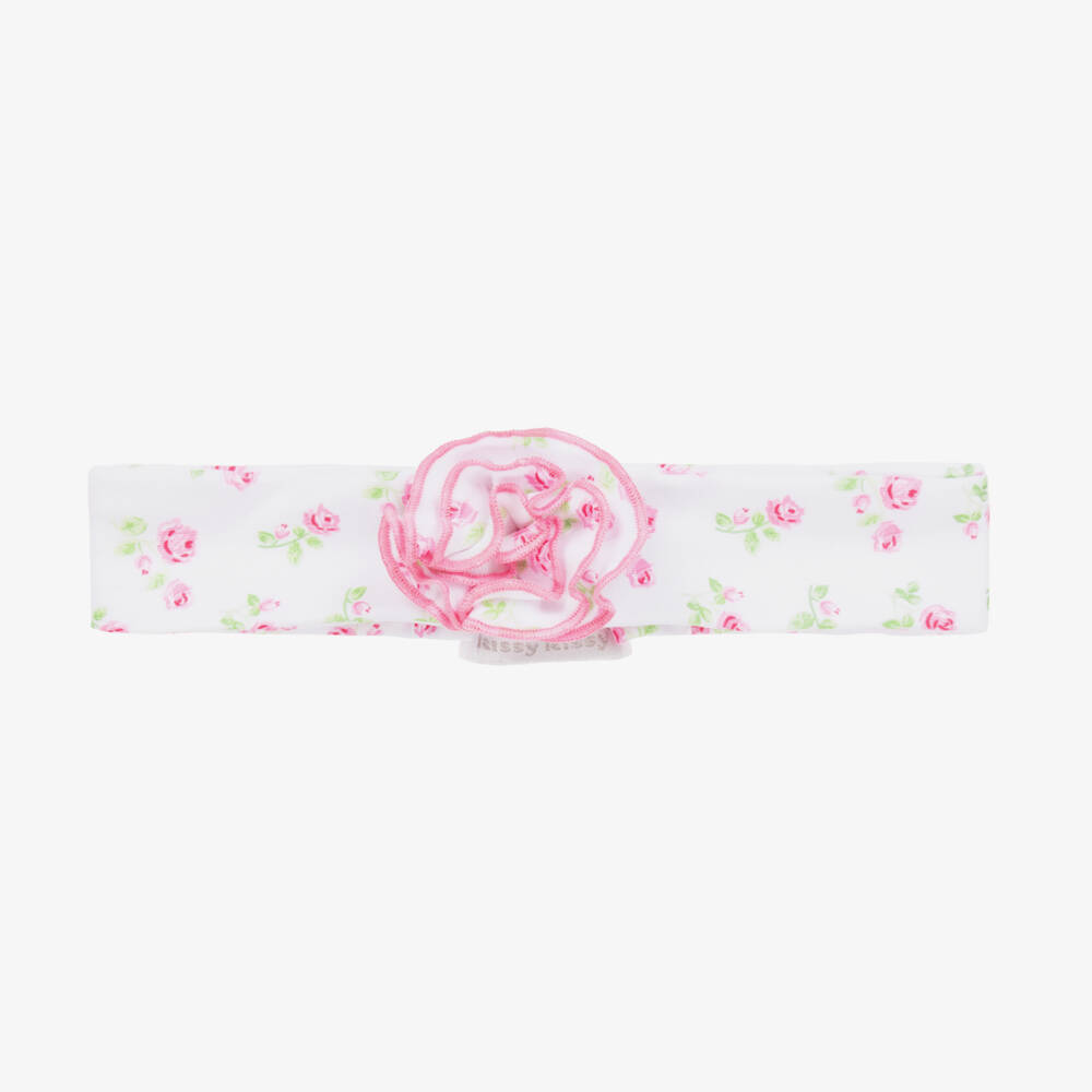 Kissy Kissy-Розовый цветочный ободок из пима для девочек | Childrensalon Outlet