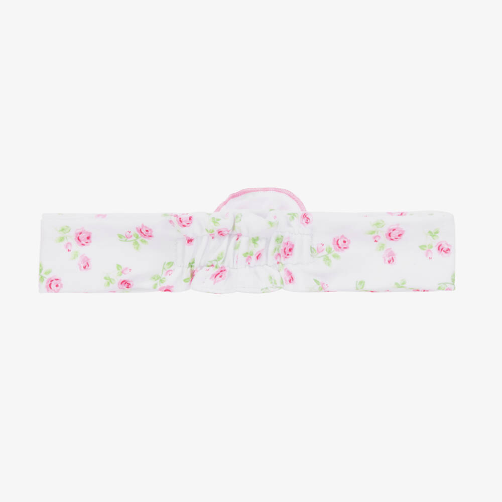 Kissy Kissy-Girls' Pink Floral Pima Hairband | Childrensalon Outlet