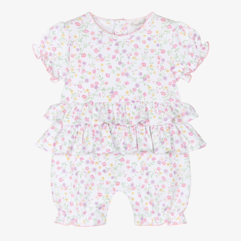 Kissy Kissy-Girls Pink Floral Ruffle Shortie | Childrensalon Outlet