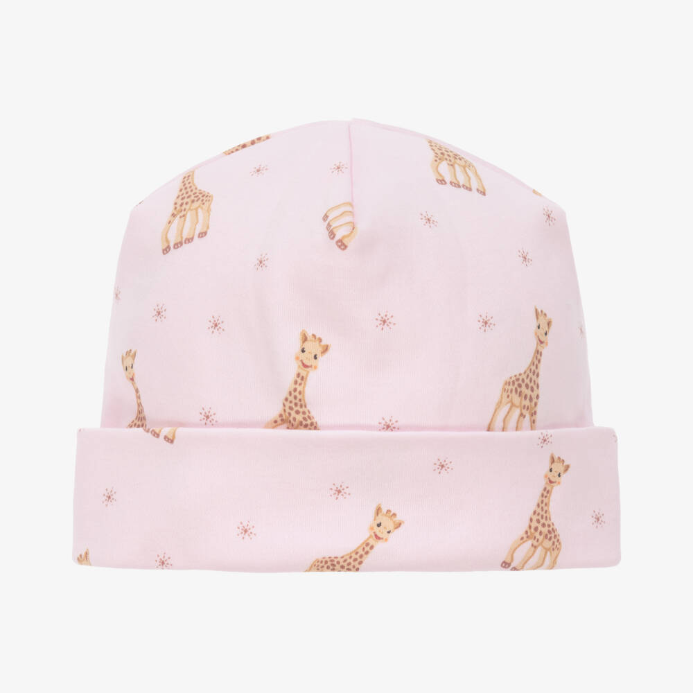 Kissy Kissy-Girls Pink Giraffe Pattern Hat | Childrensalon Outlet