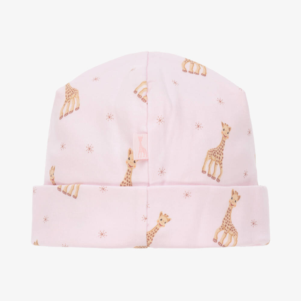 Kissy Kissy-Girls Pink Giraffe Pattern Hat | Childrensalon Outlet
