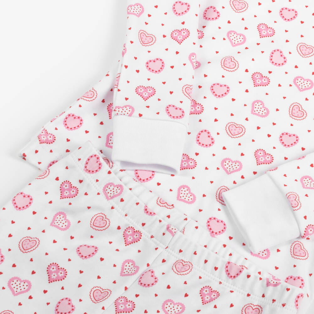 Kissy Kissy-بيجاما وردية حالمة للبنات بنقشة القلوب | Childrensalon Outlet