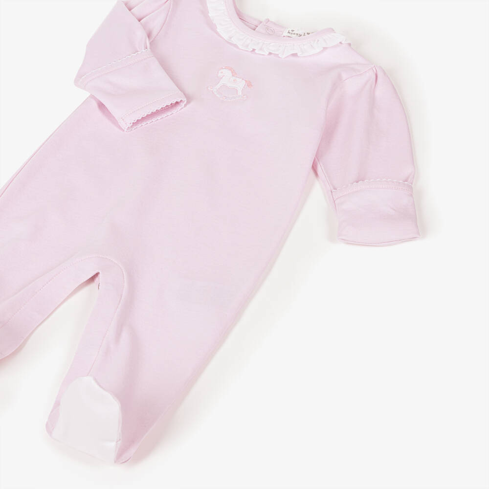Kissy Kissy-Girls Pink Pima Cotton Babygrow | Childrensalon Outlet
