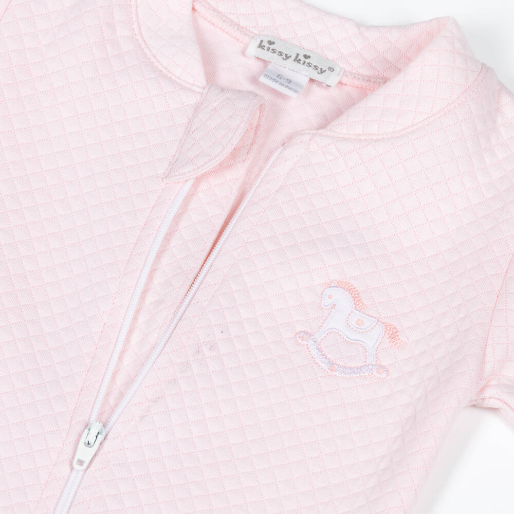 Kissy Kissy-Girls Pink Pima Cotton Babysuit Set | Childrensalon Outlet