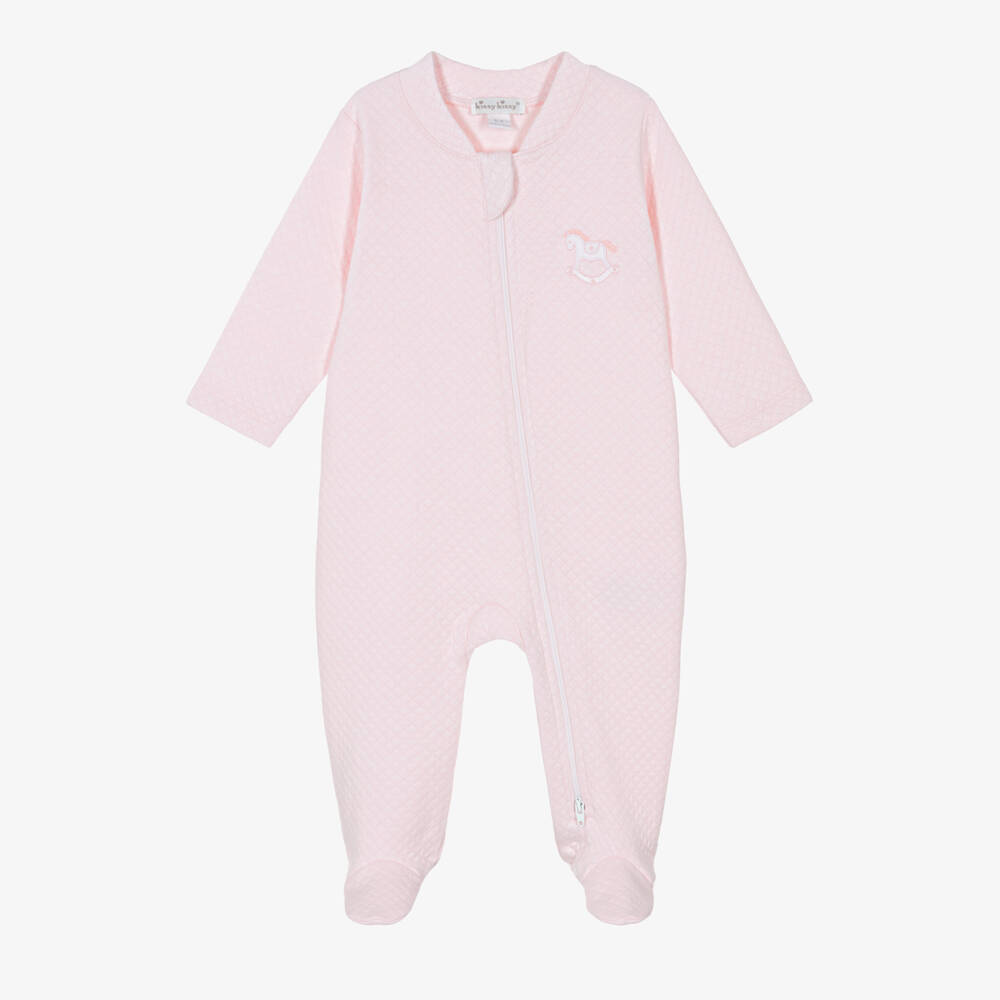 Kissy Kissy-Girls Pink Pima Cotton Babysuit Set | Childrensalon Outlet