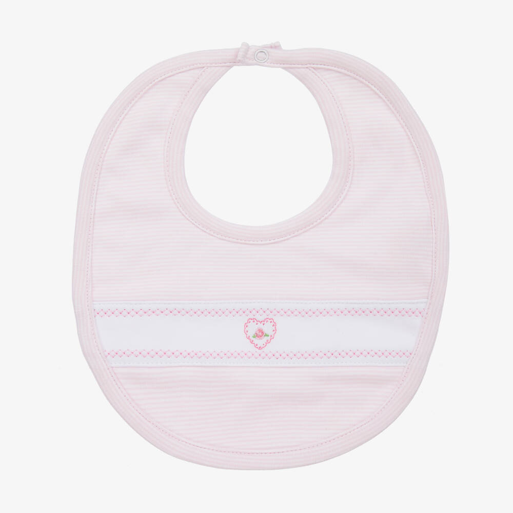 Kissy Kissy-Girls Pink Pima Cotton Bib | Childrensalon Outlet