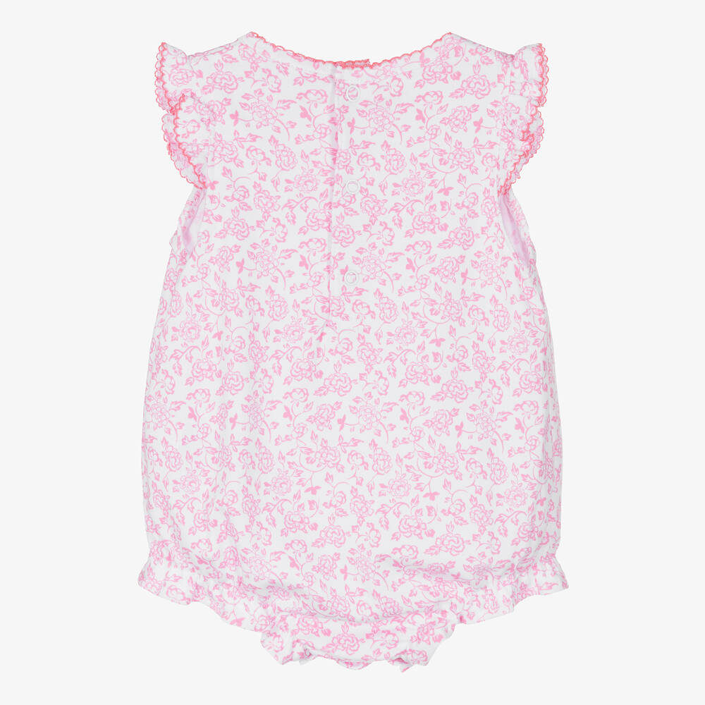Kissy Kissy-Girls Pink Pima Cotton Blooming Vines Shortie | Childrensalon Outlet