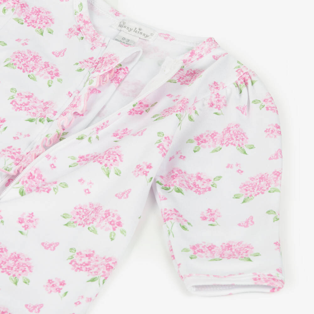 Kissy Kissy-Girls Pink Pima Cotton Blossom Babygrow | Childrensalon Outlet