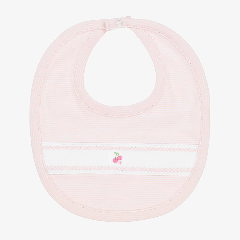 Kissy Kissy-Girls Pink Pima Cotton Classic Treasures Bib | Childrensalon Outlet