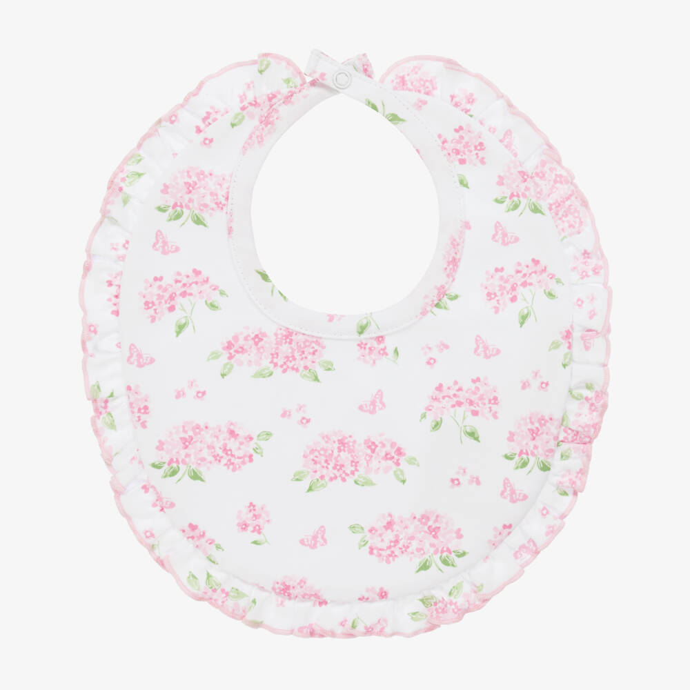 Kissy Kissy-Girls Pink Pima Cotton Floral Bib | Childrensalon Outlet