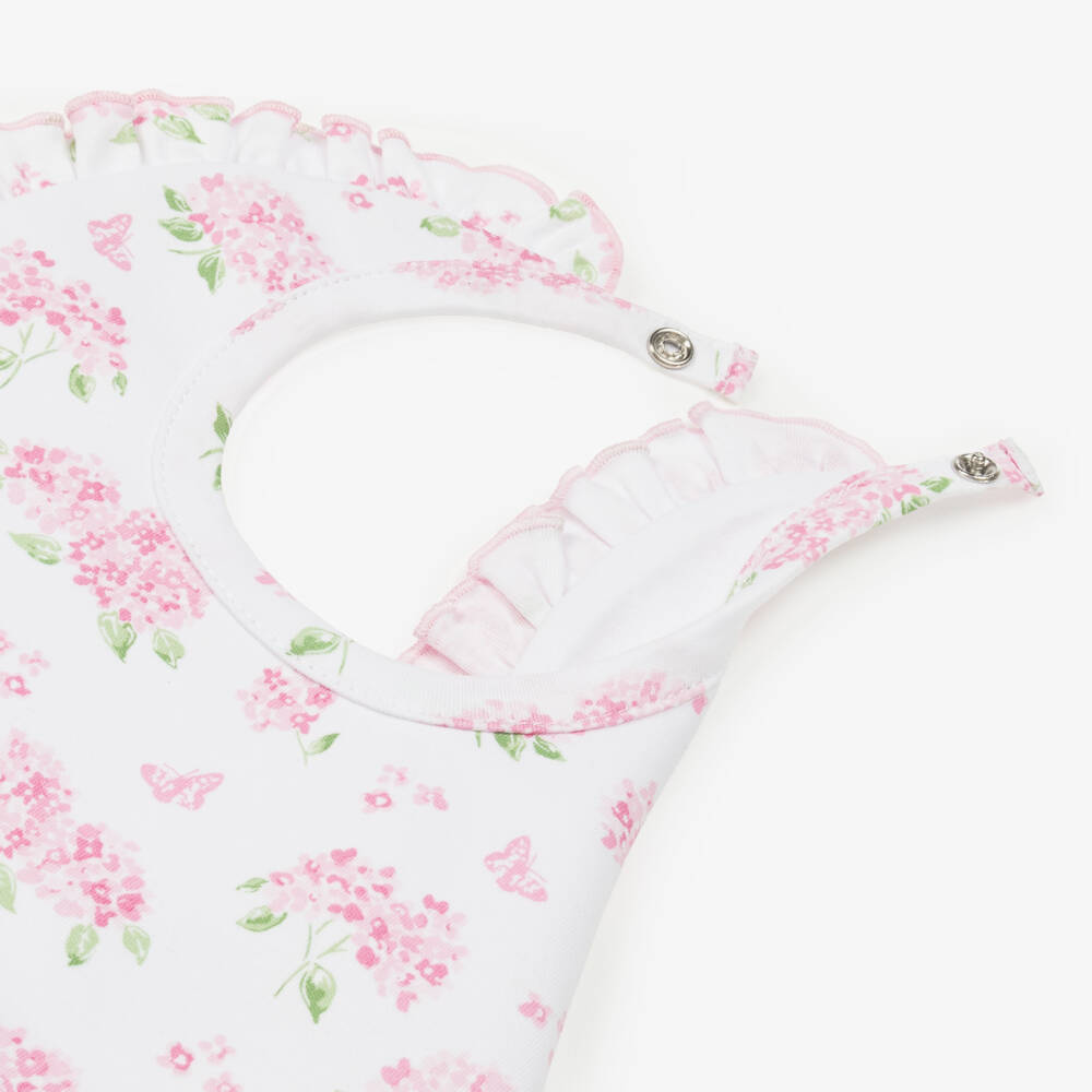 Kissy Kissy-Girls Pink Pima Cotton Floral Bib | Childrensalon Outlet