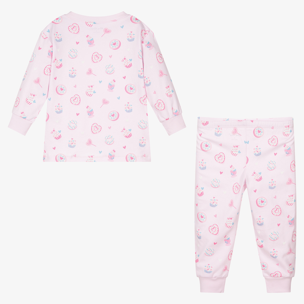 كيسي كيسي-بيجاما قطن بيما لون زهري باهت للبنات | Childrensalon Outlet