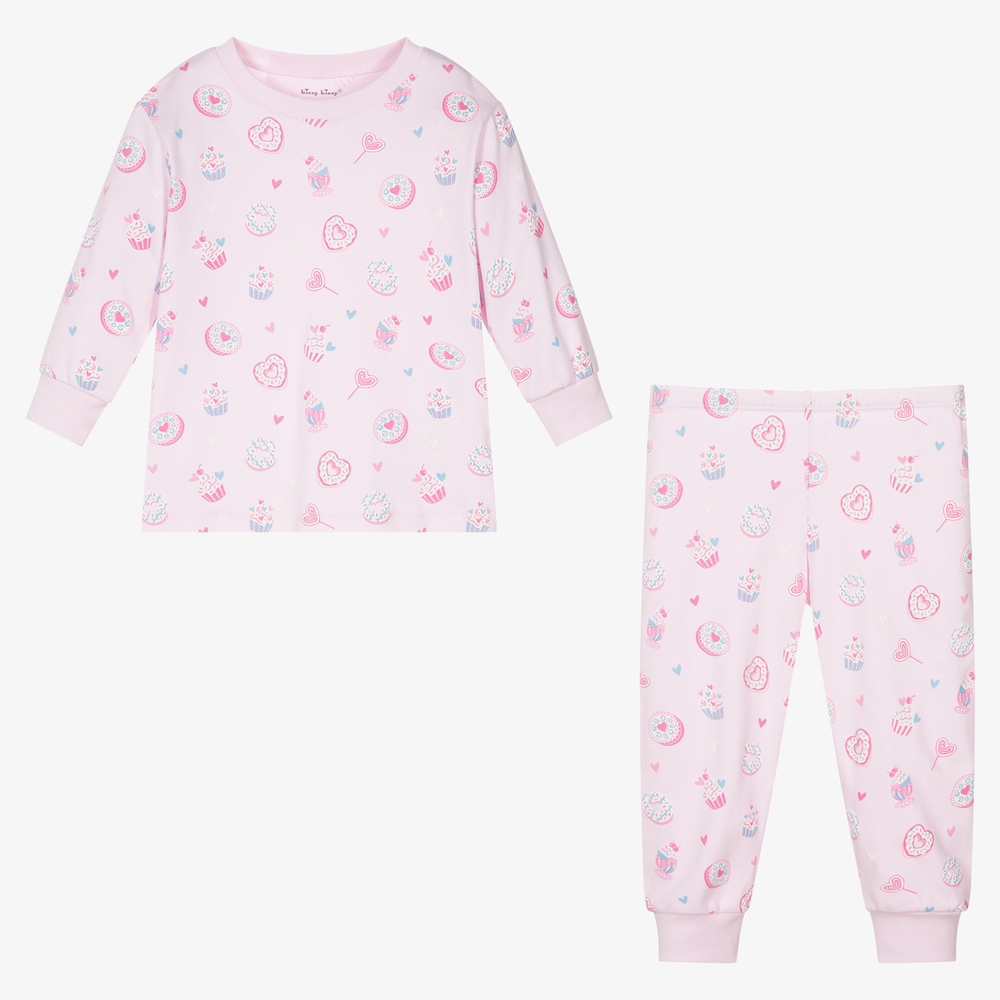 كيسي كيسي-بيجاما قطن بيما لون زهري باهت للبنات | Childrensalon Outlet