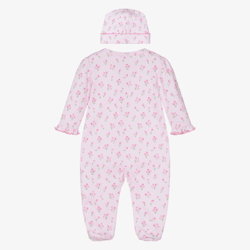 Kissy Kissy-Girls Pink Pima Cotton Timeless Tulips Babygrow Set | Childrensalon Outlet
