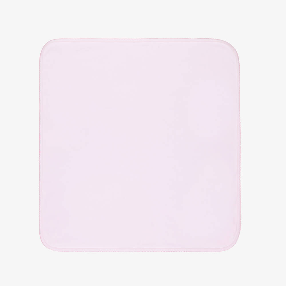 Kissy Kissy-Girls Pink Pima Cotton Timeless Tulips Blanket (73cm) | Childrensalon Outlet