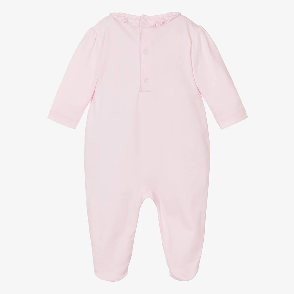 Kissy Kissy-Girls Pink Pima Cottontail Hollows Babygrow | Childrensalon Outlet