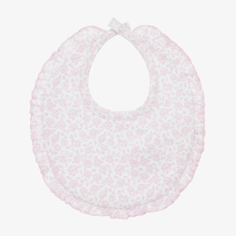 Kissy Kissy-Girls Pink Pima Floral Feeding Bib | Childrensalon Outlet