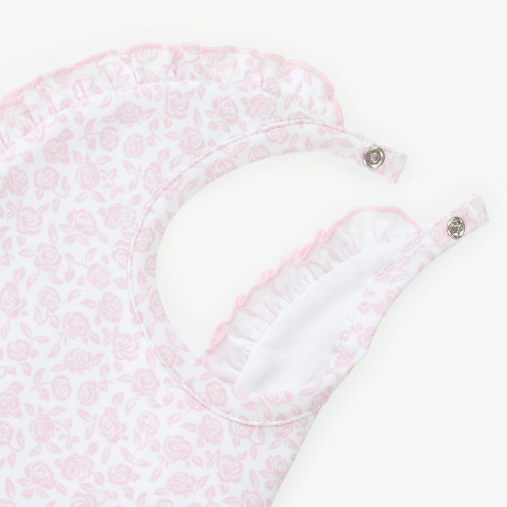 Kissy Kissy-Girls Pink Pima Floral Feeding Bib | Childrensalon Outlet