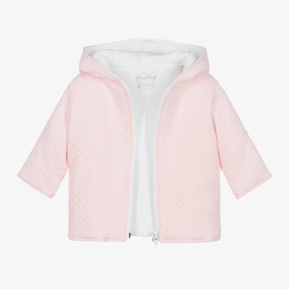 Kissy Kissy-Girls Pink Quilted Classic Jacquards Pram Coat | Childrensalon Outlet
