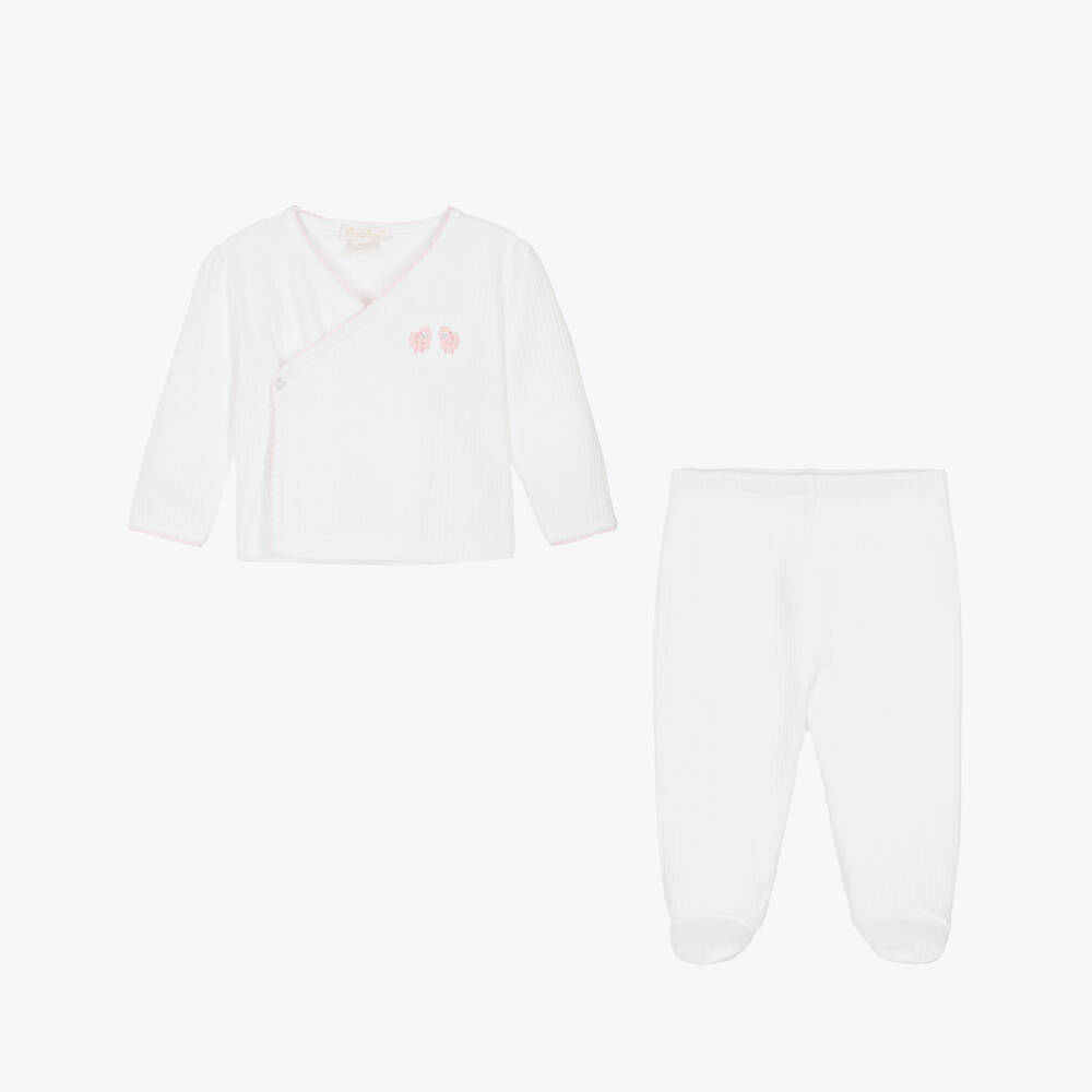 Kissy Kissy-Girls Pink Sheep Knit Two-Piece Set | Childrensalon Outlet