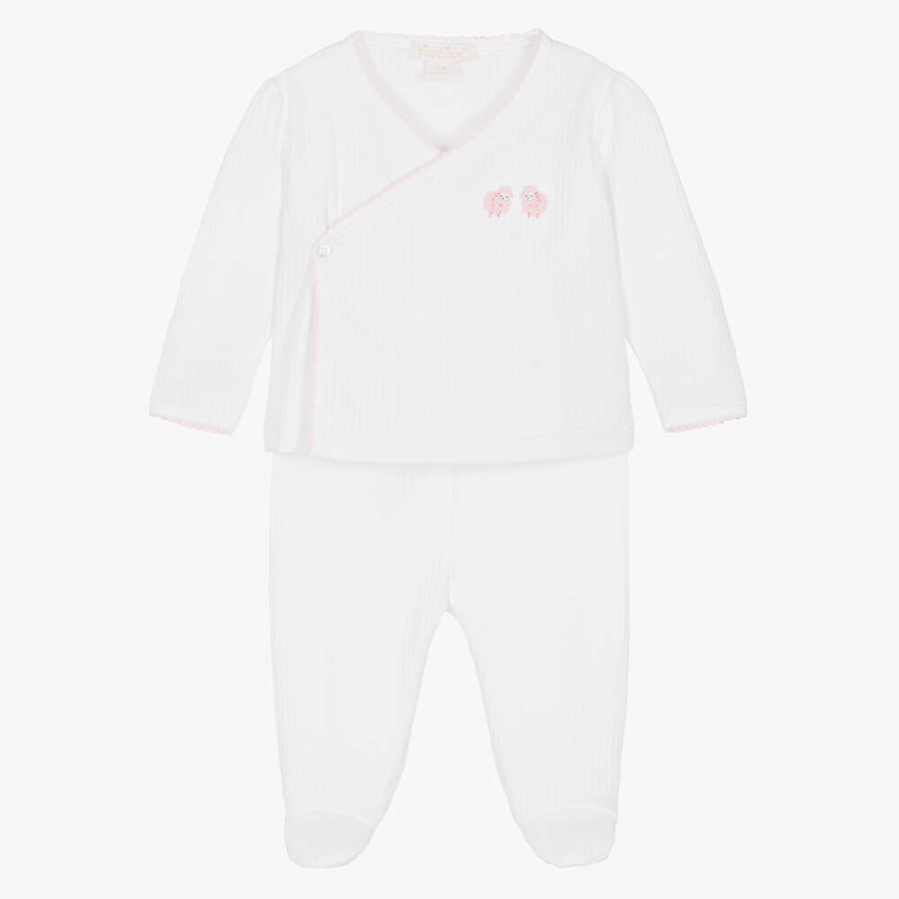 Kissy Kissy-Girls Pink Sheep Knit Two-Piece Set | Childrensalon Outlet