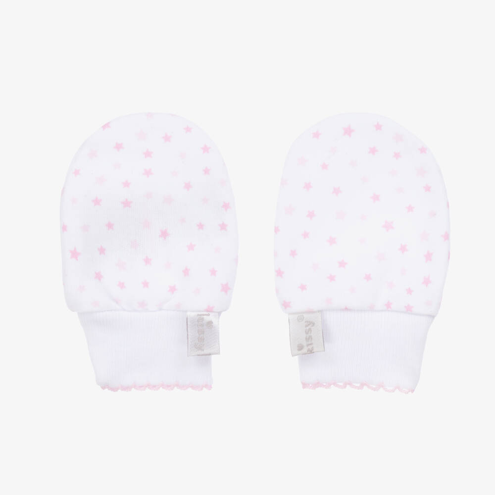 Kissy Kissy-Girls Pink-Star Baby Mitts | Childrensalon Outlet