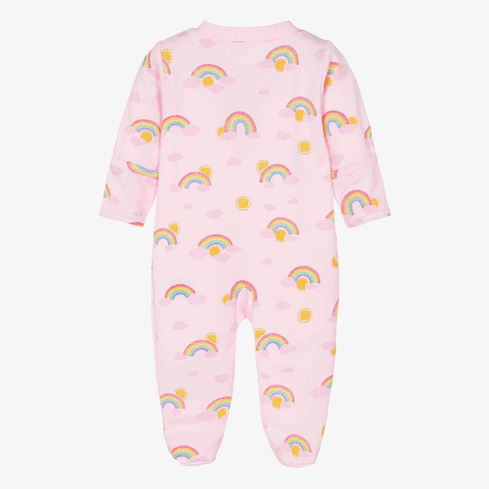Kissy Kissy-Girls Pink Sunshine Rainbows Babygrow | Childrensalon Outlet