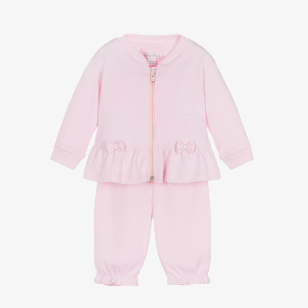 Kissy Kissy-Girls Pink Swan Cotton Trouser Set | Childrensalon Outlet