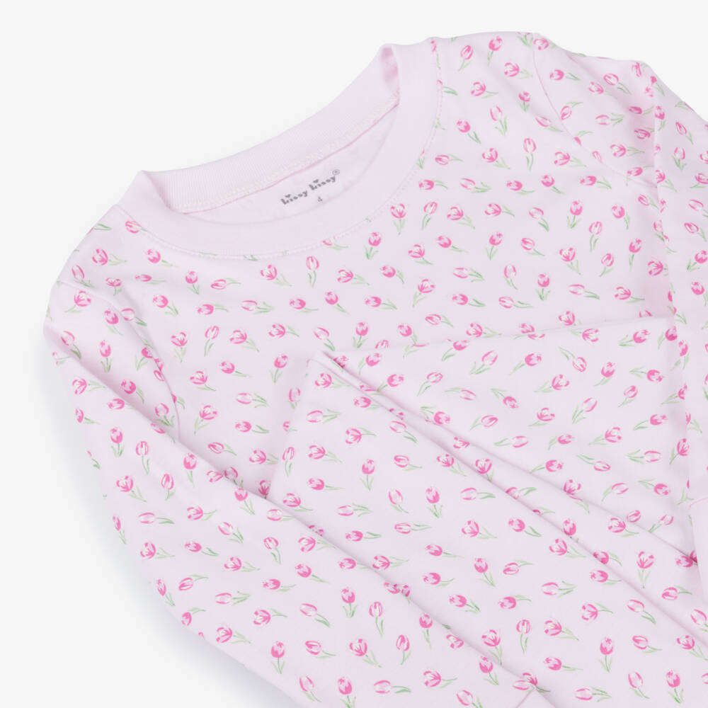 Kissy Kissy-بيجاما وردية للبنات بتصميم زهرة التوليب الحالمة | Childrensalon Outlet