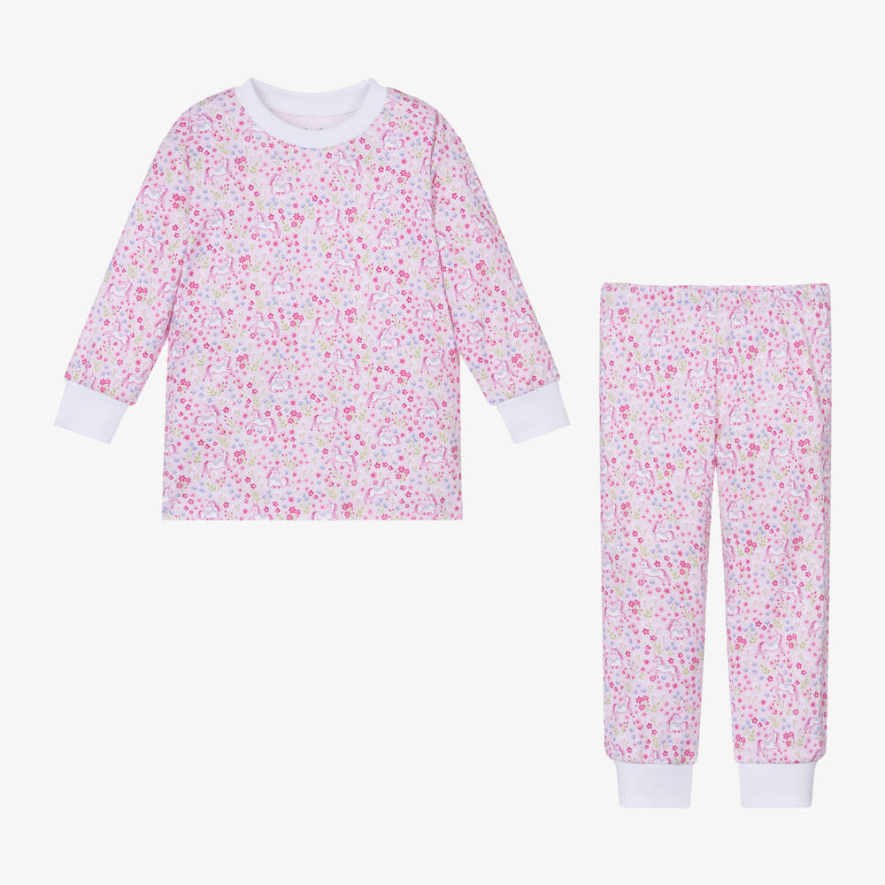 Kissy Kissy-Girls Pink Unicorn Cotton Pyjamas | Childrensalon Outlet