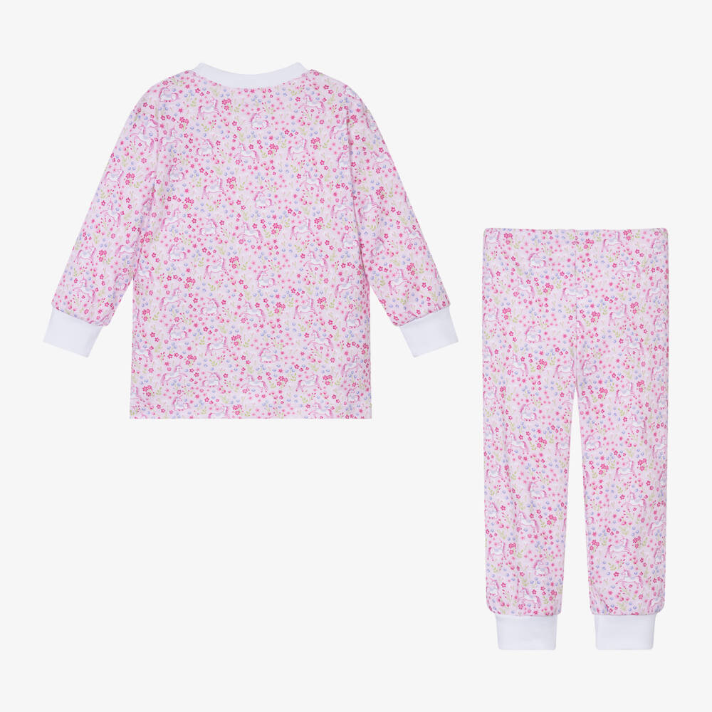 Kissy Kissy-Girls Pink Unicorn Cotton Pyjamas | Childrensalon Outlet