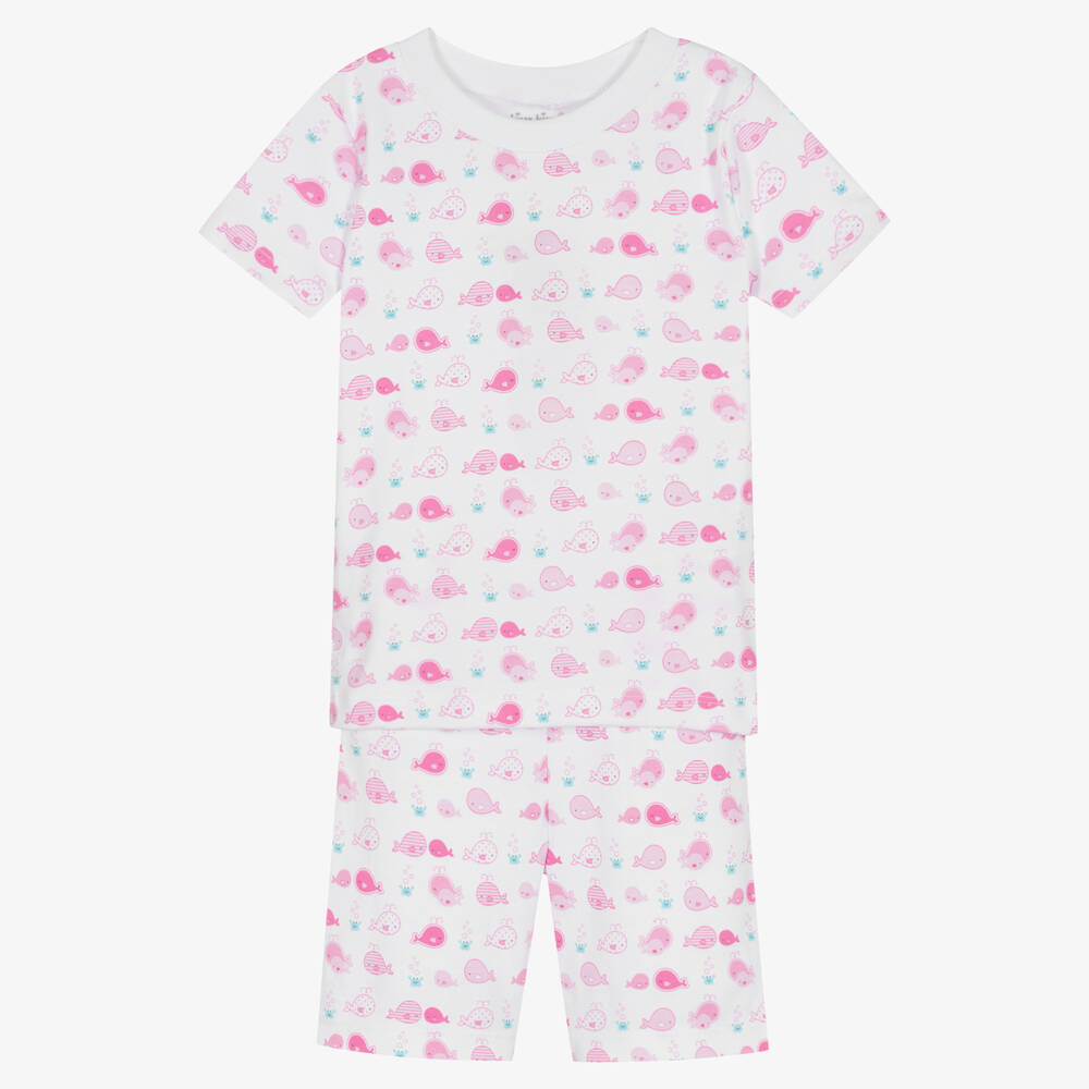 Kissy Kissy - Pyjama short Pima rose Whalewatch | Childrensalon