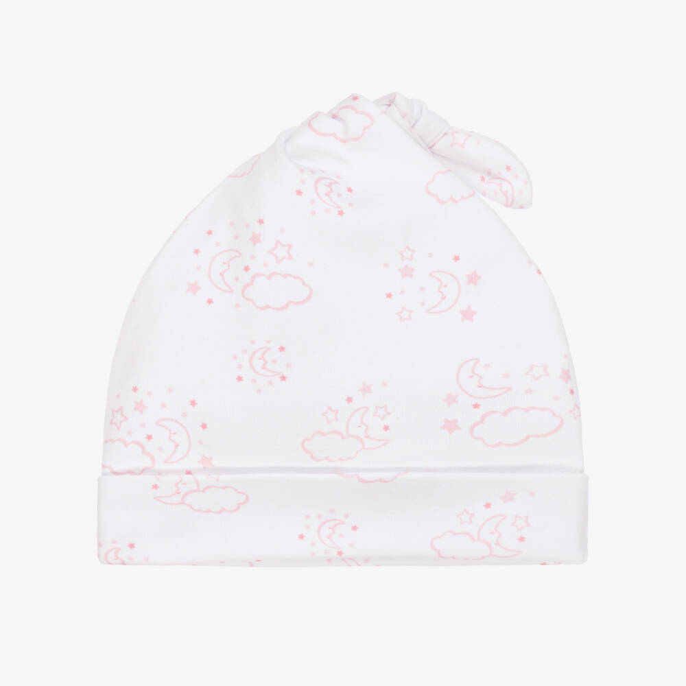 Kissy Kissy-Girls Pink & White Dreamy Night Hat | Childrensalon Outlet