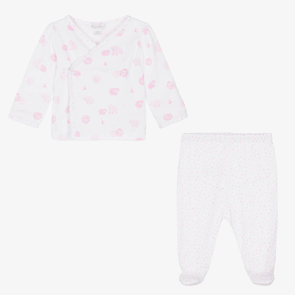 Kissy Kissy-Розово-белый комплект с ягненком для девочек | Childrensalon Outlet