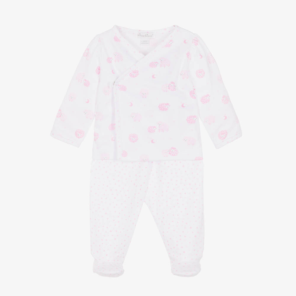 Kissy Kissy-Розово-белый комплект с ягненком для девочек | Childrensalon Outlet