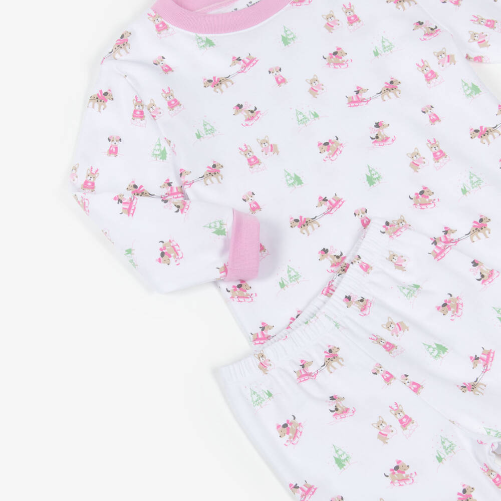 Kissy Kissy-Розово-белая пижама с щенком для девочек | Childrensalon Outlet