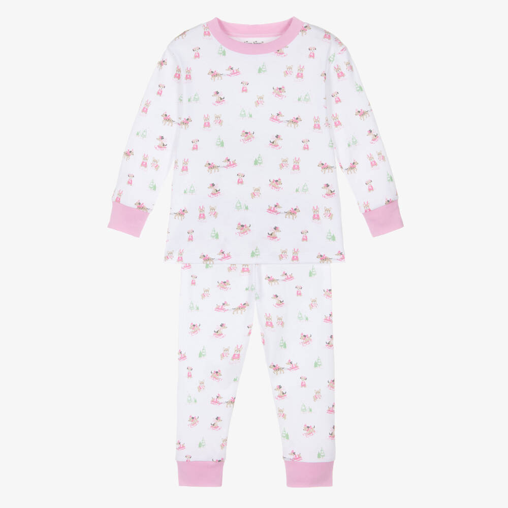Kissy Kissy-Розово-белая пижама с щенком для девочек | Childrensalon Outlet
