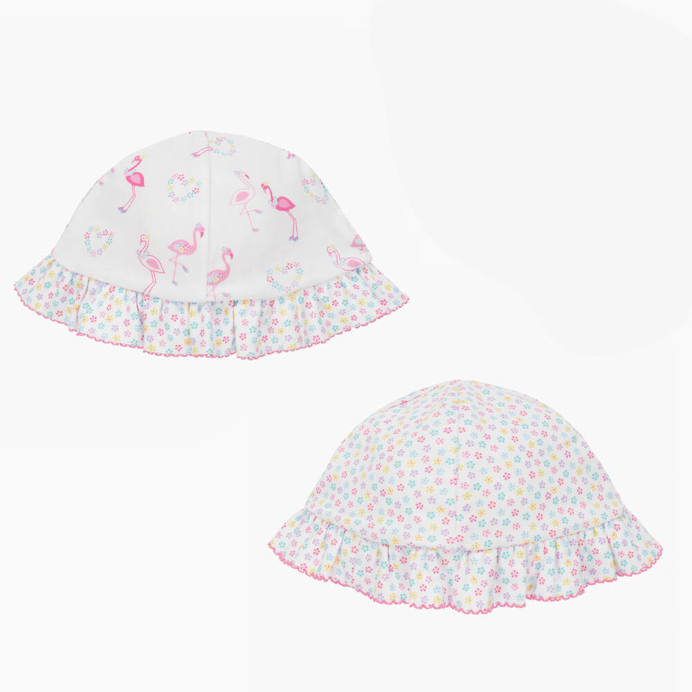 Kissy Kissy-Girls Reversible Flowers N Flamingos Hat | Childrensalon Outlet