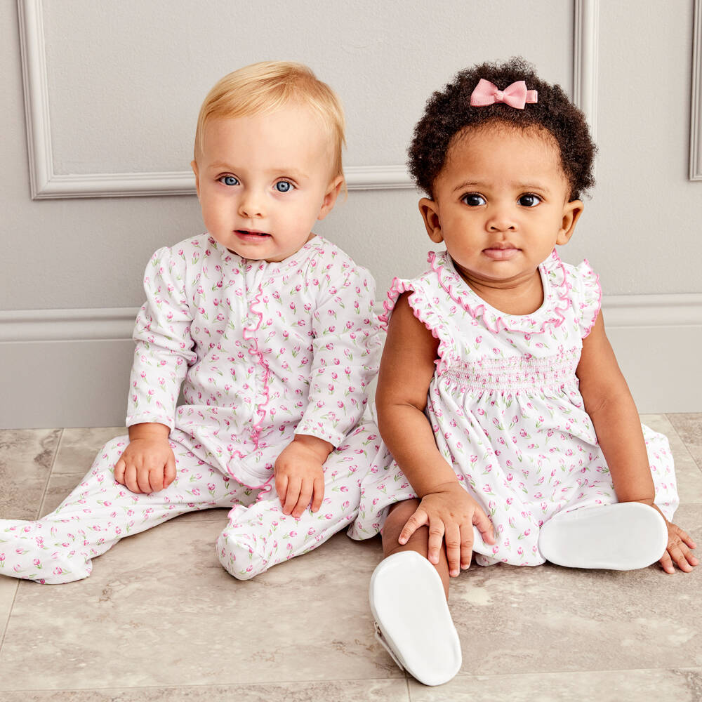 Kissy Kissy-Girls Rosy Blossoms Cotton Babygrow | Childrensalon Outlet
